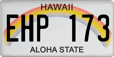 HI license plate EHP173
