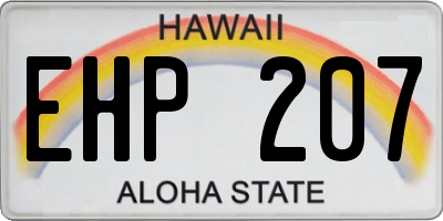 HI license plate EHP207