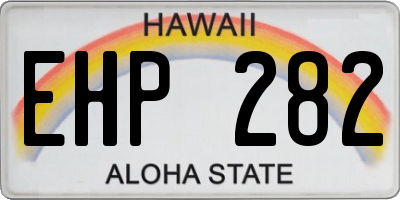 HI license plate EHP282
