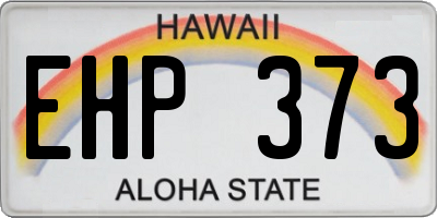 HI license plate EHP373