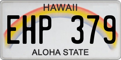 HI license plate EHP379