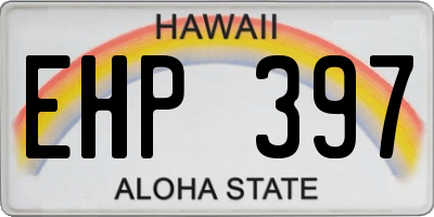 HI license plate EHP397