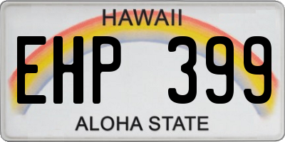 HI license plate EHP399