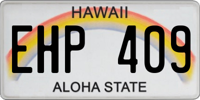 HI license plate EHP409