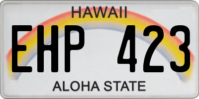 HI license plate EHP423