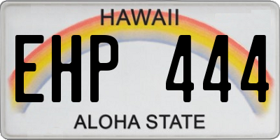 HI license plate EHP444