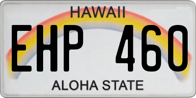 HI license plate EHP460
