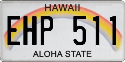 HI license plate EHP511