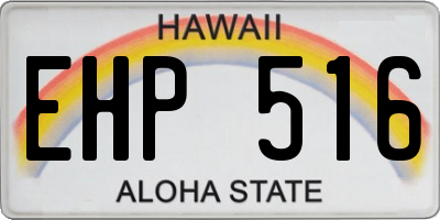 HI license plate EHP516
