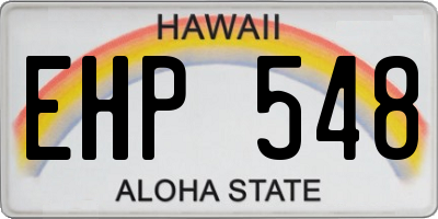 HI license plate EHP548