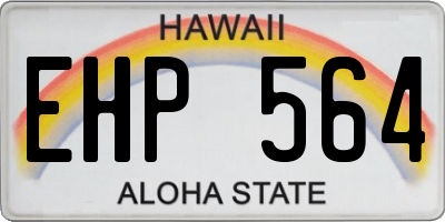 HI license plate EHP564