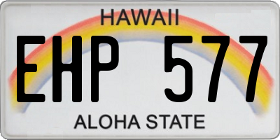 HI license plate EHP577