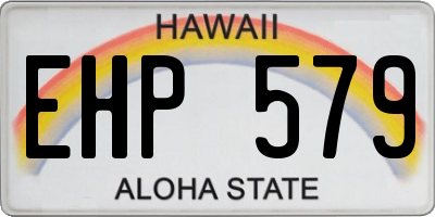 HI license plate EHP579