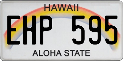 HI license plate EHP595