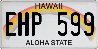 HI license plate EHP599