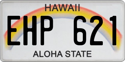 HI license plate EHP621