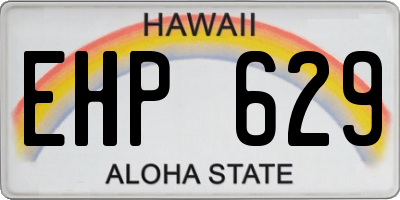 HI license plate EHP629
