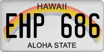 HI license plate EHP686