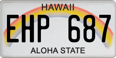 HI license plate EHP687