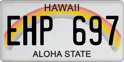 HI license plate EHP697