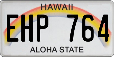 HI license plate EHP764