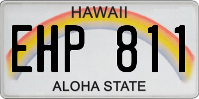 HI license plate EHP811
