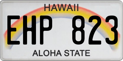 HI license plate EHP823