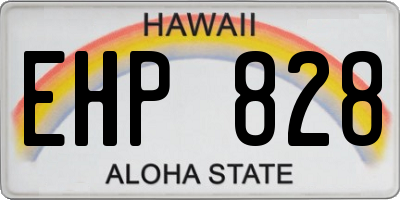 HI license plate EHP828