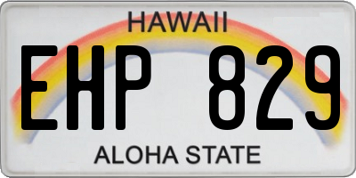 HI license plate EHP829