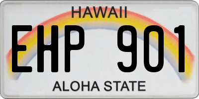HI license plate EHP901