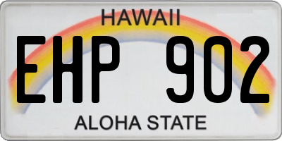 HI license plate EHP902
