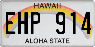 HI license plate EHP914