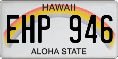 HI license plate EHP946