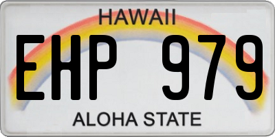 HI license plate EHP979
