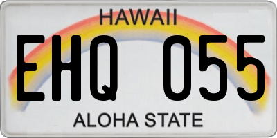 HI license plate EHQ055