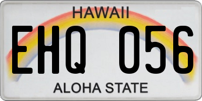 HI license plate EHQ056