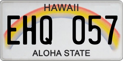 HI license plate EHQ057