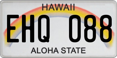 HI license plate EHQ088