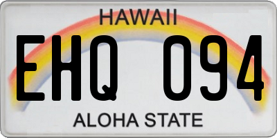 HI license plate EHQ094