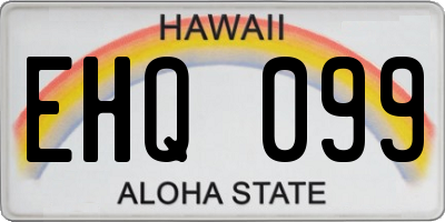 HI license plate EHQ099
