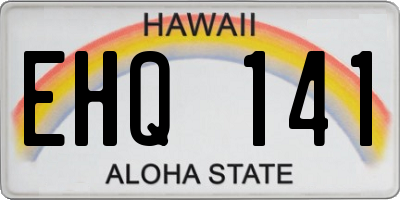 HI license plate EHQ141