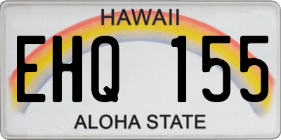 HI license plate EHQ155