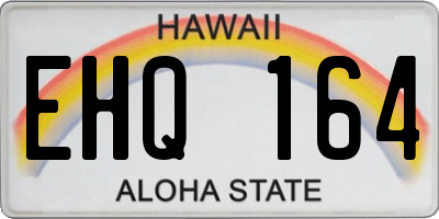HI license plate EHQ164