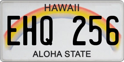 HI license plate EHQ256