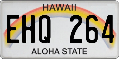 HI license plate EHQ264