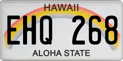 HI license plate EHQ268
