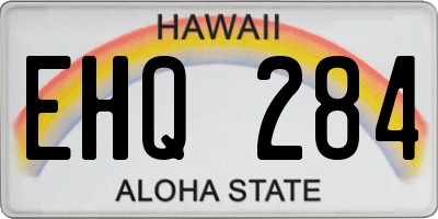 HI license plate EHQ284