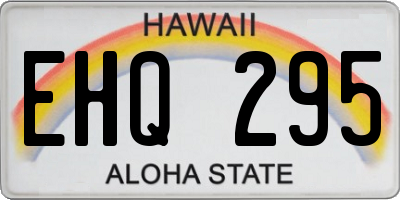 HI license plate EHQ295