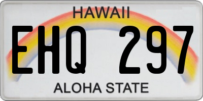 HI license plate EHQ297