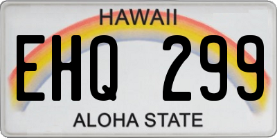 HI license plate EHQ299